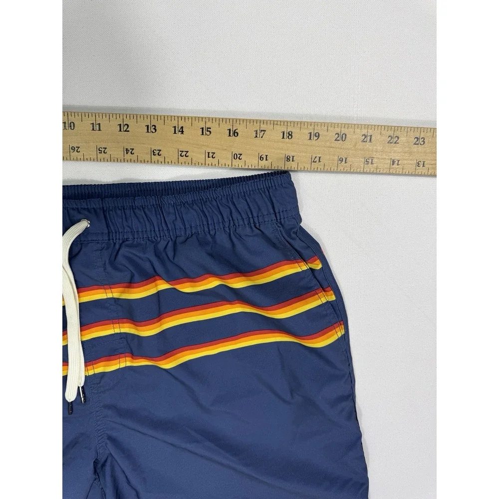 Fair Harbor Swim Trunks Men 2XL Blue Orange Red Performance Lined Shorts 8.5
